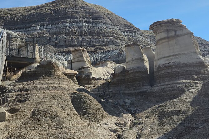 1 Day Guided Drumheller Tour: Calgary to Dinosaur Badlands - A 117-meter suspension bridge adds a jolt