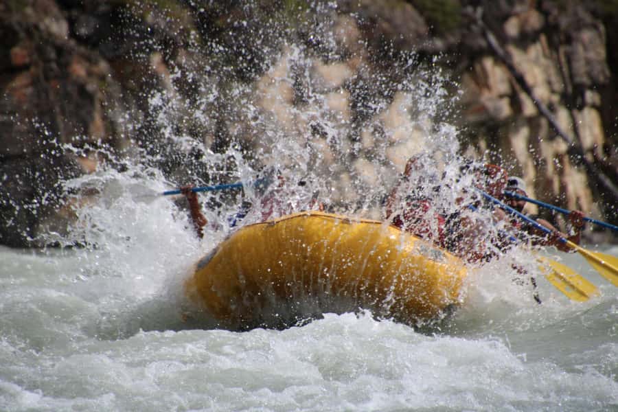 Athabasca Falls: Class 2 White Water Rafting Adventure - A second burst of rapids and the valley views