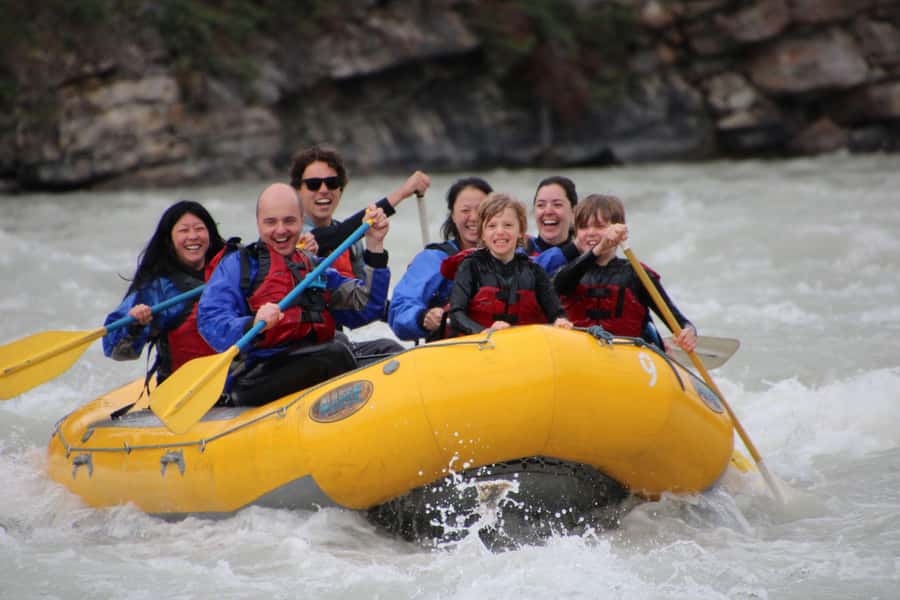 Athabasca Falls: Class 2 White Water Rafting Adventure - Eight people, one guide, and a friendly operation