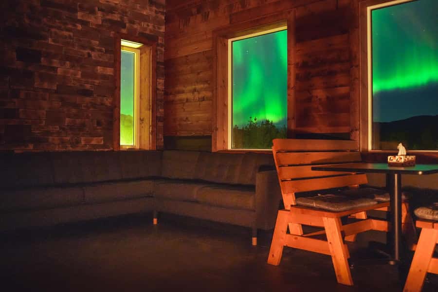Aurora Lounge: Aurora Viewing Cabin & Bar - Photography under aurora conditions