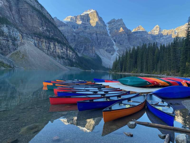Banff/Canmore: Sunrise at Moraine Lake w/ Lake Louise Option - The early pickup from Banff, Canmore, and Lake Louise