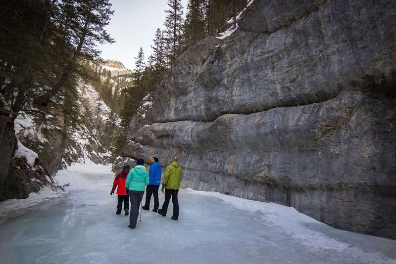 Banff: Grotto Canyon Icewalk - Finding the ancient pictographs