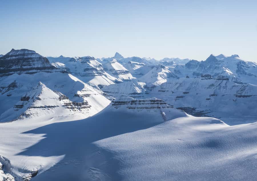 Banff/Jasper: Canadian Rockies Helicopter & Snowshoe Tour - Landing in more than two meters of snow