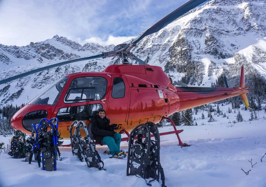 Banff/Jasper: Canadian Rockies Helicopter & Snowshoe Tour - Timing from Banff and Lake Louise
