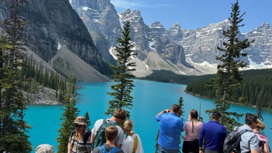 Banff. Moraine, Lake Louise ,Emerald & Johnston Canyon tour - Emerald Lake begins the scenic parade