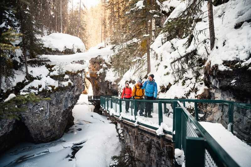 Banff: Morning or Afternoon Johnston Canyon Icewalk - The Upper Falls and the frozen ice pillars