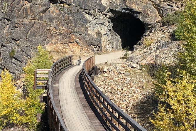 Bicyle Tour on Historical Kettle Valley Railway from Myra Canyon to Penticton - A winery tasting makes a satisfying Penticton finish