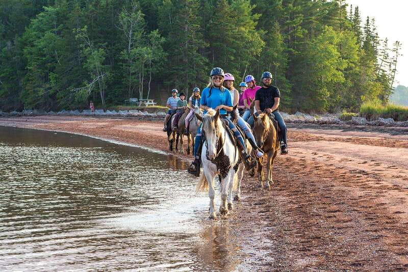 Brudenell: Family-Friendly Horse Ride goes on the Beach - From Brudenell Island Boulevard to the barn