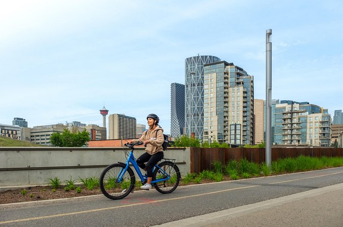 Calgary #1 Food Bike Tour: Taste Local And See The City By E-Bike - Peace Bridge and the route toward the first food stop