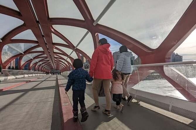 Calgary City Tour: Peace Bridge, Calgary Tower & Stephen Avenue - Peace Bridge and the Bow River viewpoint