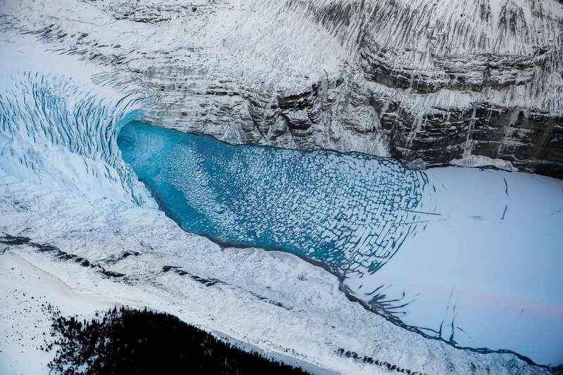 Canadian Rockies: Abraham Lake Ice Bubbles Helicopter Tour - Seeing the Rockies from a small helicopter