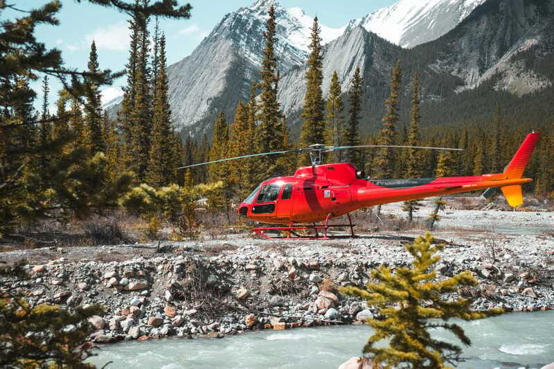 Canadian Rockies: Private Helicopter Tour and Hike for Two - The return flight and Abraham Lake views