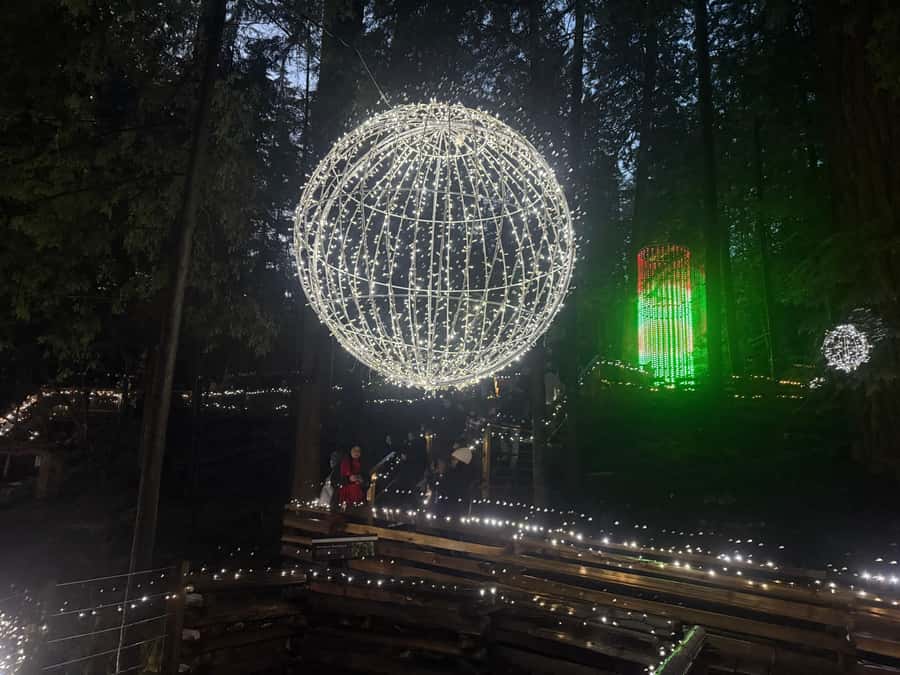 CANYON LIGHTS+Capilano Suspension Bridge/Small Group/CAR - Cliffwalk along the granite cliffs