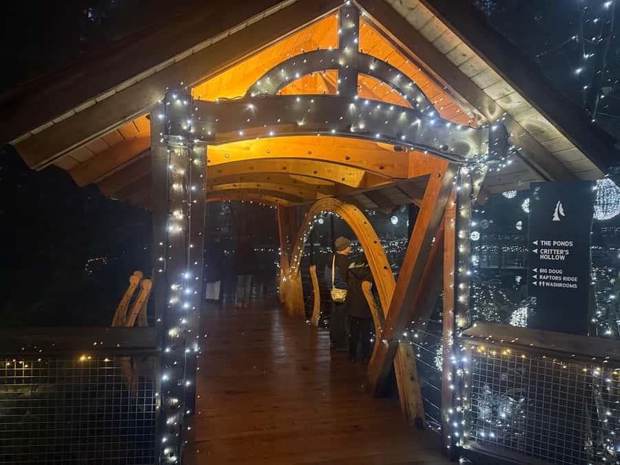 CANYON LIGHTS+Capilano Suspension Bridge/Small Group/CAR - Kia’palano, Story Centre, and Trading Post