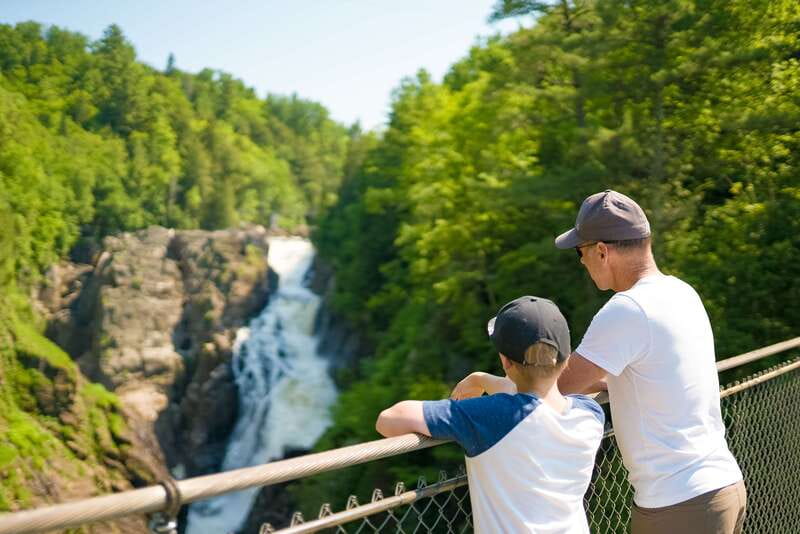 Canyon Sainte-Anne: Park Admission Ticket - The waterfall and the ancient rock walls