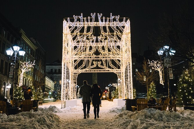 Christmas Walking Tour in Old Montreal - Holiday Decorations Along the Route