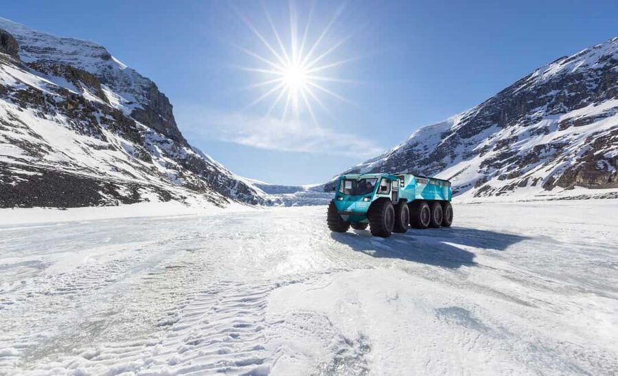 Columbia Icefield: Ice Odyssey Glacier Experience - Riding the all-terrain vehicle to the glacier