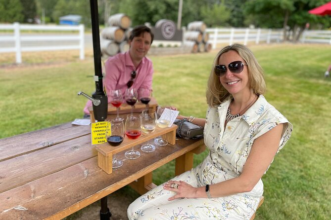 Elegance Unforgettable Tesla Wine Tour & Lunch - From the Pan Pacific to Fraser Valley wine country