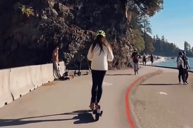 Explore Stanley Park on Electric Scooters - Starting near Denman Street and the seawall