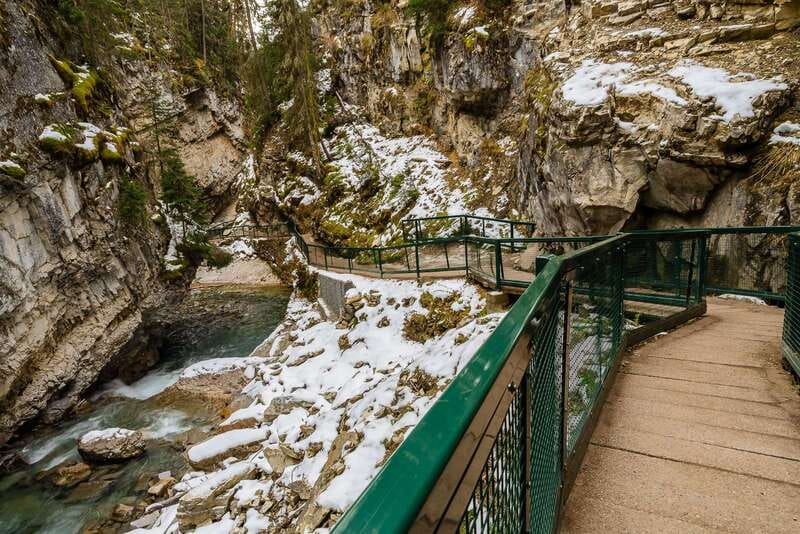 From Banff: Johnston Canyon Guided Icewalk - The First 75 Minutes: Catwalks, Fossils, and Lower Falls
