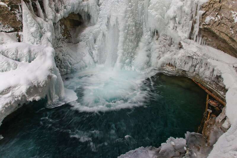 From Banff: Johnston Canyon Guided Icewalk - The Upper Falls and the Cathedral of Ice