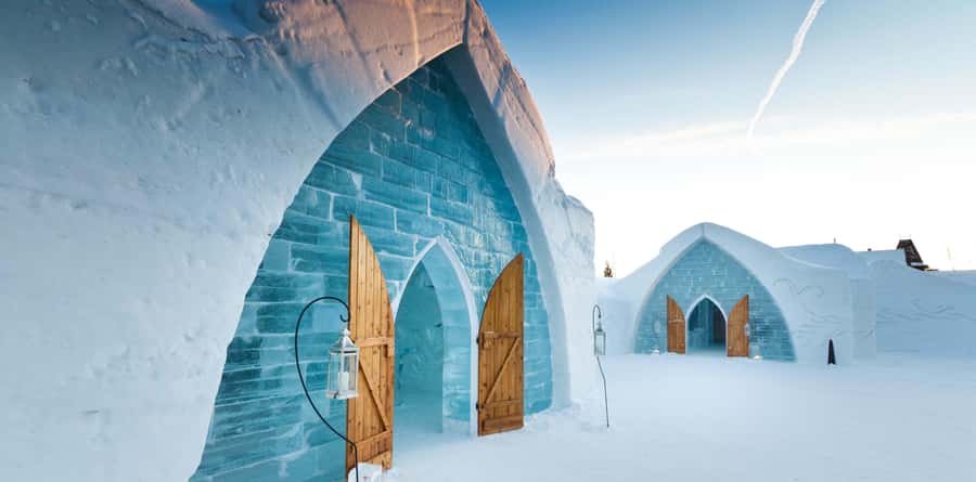 From Montreal: Quebec City Day Trip with Ice Hotel Entry - Montmorency Falls and the suspended bridge
