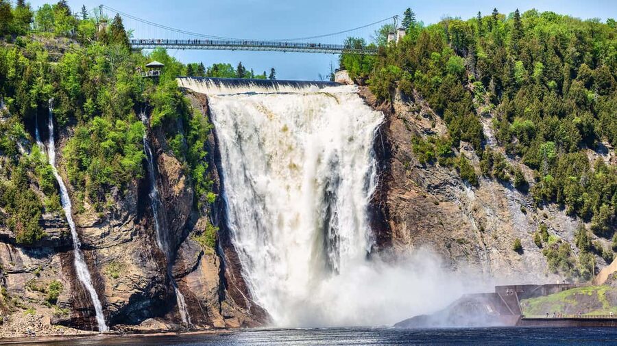 From Montréal: Québec City, River Cruise & Montmorency Falls - Montmorency Falls: a powerful first stop