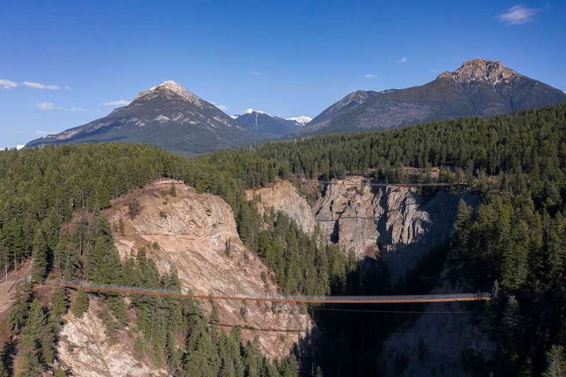 Golden, BC: Golden Skybridge Bridge Pass Admission - Arriving from the Trans-Canada Highway