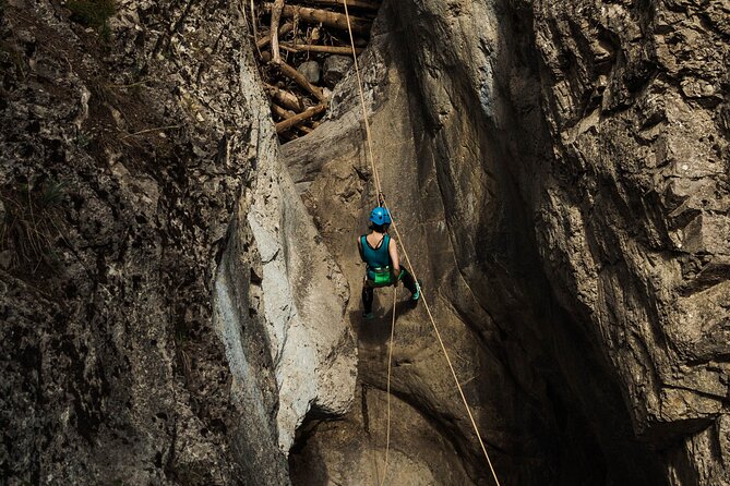 Half Day Heart Creek Canyon - Near Banff & Canmore- For Beginners - Rappelling through the lower canyon