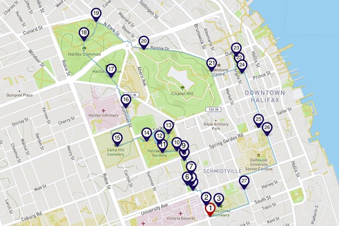 Halifax Churches, Gardens & Graveyards: a Smartphone Audio Walking Tour - Statues, Robert Burns, and the gates of the Public Gardens