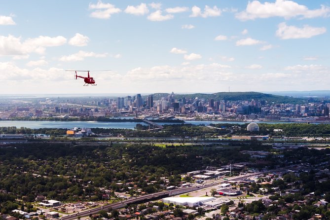 Helicopter Tour Over Montreal - Old Montreal, seen as a compact historic core