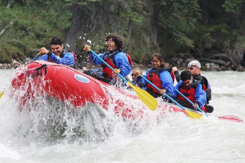 Jasper National Park Family Friendly Rafting Adventure - Getting fitted with wetsuits and river gear