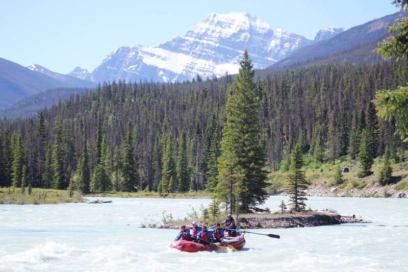 Jasper National Park Family Friendly Rafting Adventure - Reaching Old Fort Point and returning to Jasper