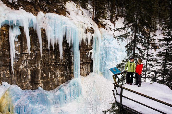 Johnston Canyon Icewalk from Banff AM - The Upper Falls and the Cathedral of Ice