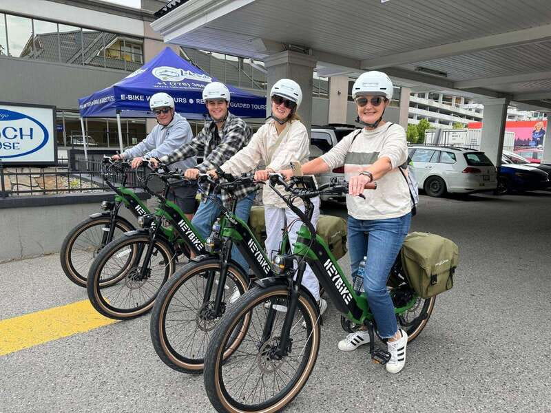 Kelowna: E-Bike Ride and Axe Throwing Adventure - Starting near Kelowna’s Sails statue