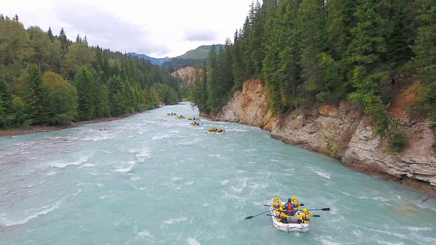 Kicking Horse River: Rafting Trip with BBQ - Getting suited up in cold-water gear