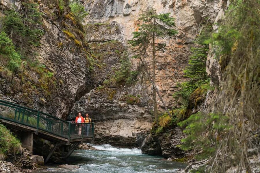 Lake Louise, Banff Gondola, & Yoho National Park 2 Day Tour - Marble Canyon brings winter scenery and crampons