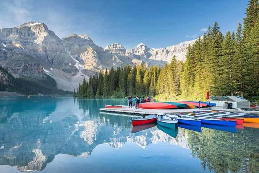 Lake Louise, Emerald Lake, Minnewanka Cruise & Banff Town - Johnson Lake and Two Jack Lake begin the morning quietly