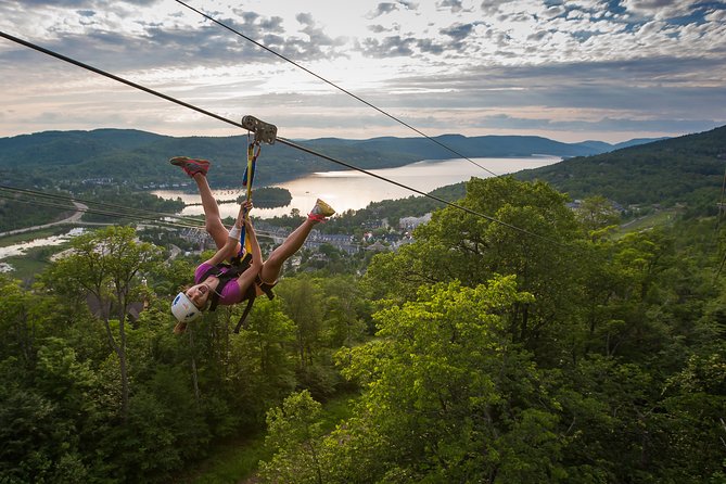 Mont Tremblant Guided Zipline Tour - The mountain walks between each platform