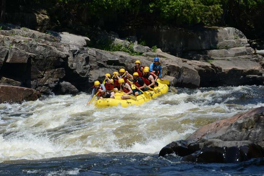 Mont-Tremblant: Half-Day White Water Rafting - Beaches, swimming, and raft surfing