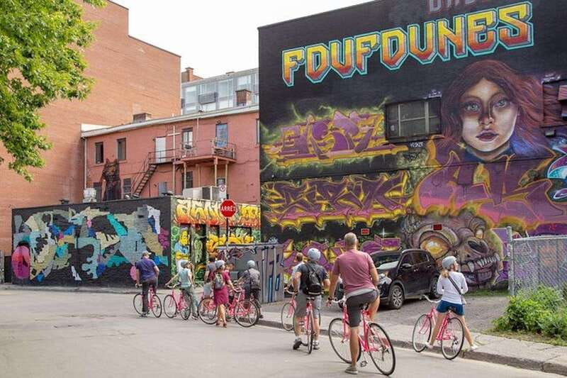 Montreal: Non Touristy Pink Bike Tour - From main streets to back lanes