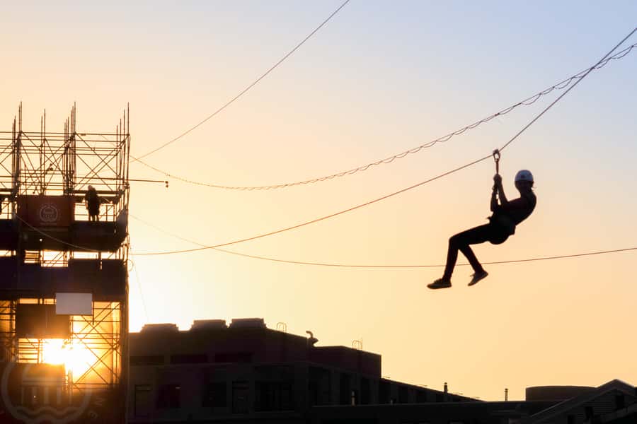 Montreal Old Port: Urban Zipline Ticket - The 100-Foot Tower and Safety Briefing