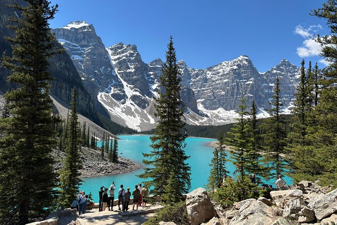 Moraine Lake & Louise & Banff Day Tour From Calgary-Canmore-Banff - Lake Louise gives the morning its big reveal