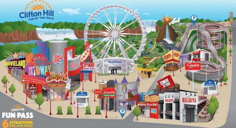Niagara Falls, Canada: Clifton Hill 6 Attraction Fun Pass - Finish with Toy Store 4D or Carnival Chaos