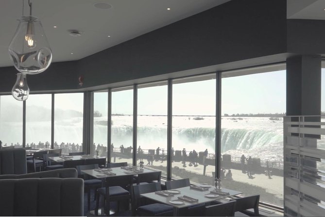 Niagara Falls Canada Day + Night Small Group Tour w/Falls Dinner - Dinner at Table Rock, with the Falls as your backdrop