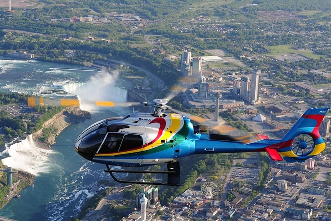 Niagara Falls Canada Helicopter Tour - The American and Bridal Veil Falls From the Air