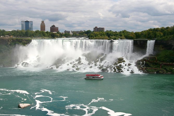 Niagara Falls Canada Tour: Helicopter, Boat, Behind Falls & Lunch - Skylon Tower lunch at 775 feet