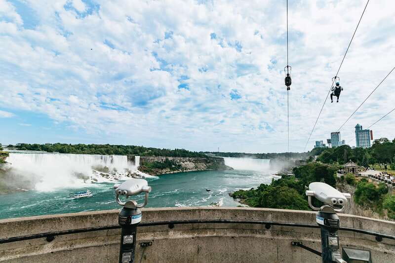 Niagara Falls, Canada: Zipline to The Falls - Harnesses, safety checks, and the first look down