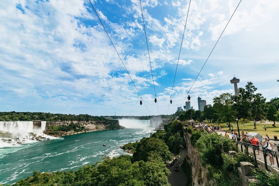 Niagara Falls, Canada: Zipline to The Falls - The return van saves your legs