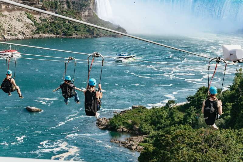 Niagara Falls, Canada: Zipline to The Falls - From Clifton Hill to the launch tower